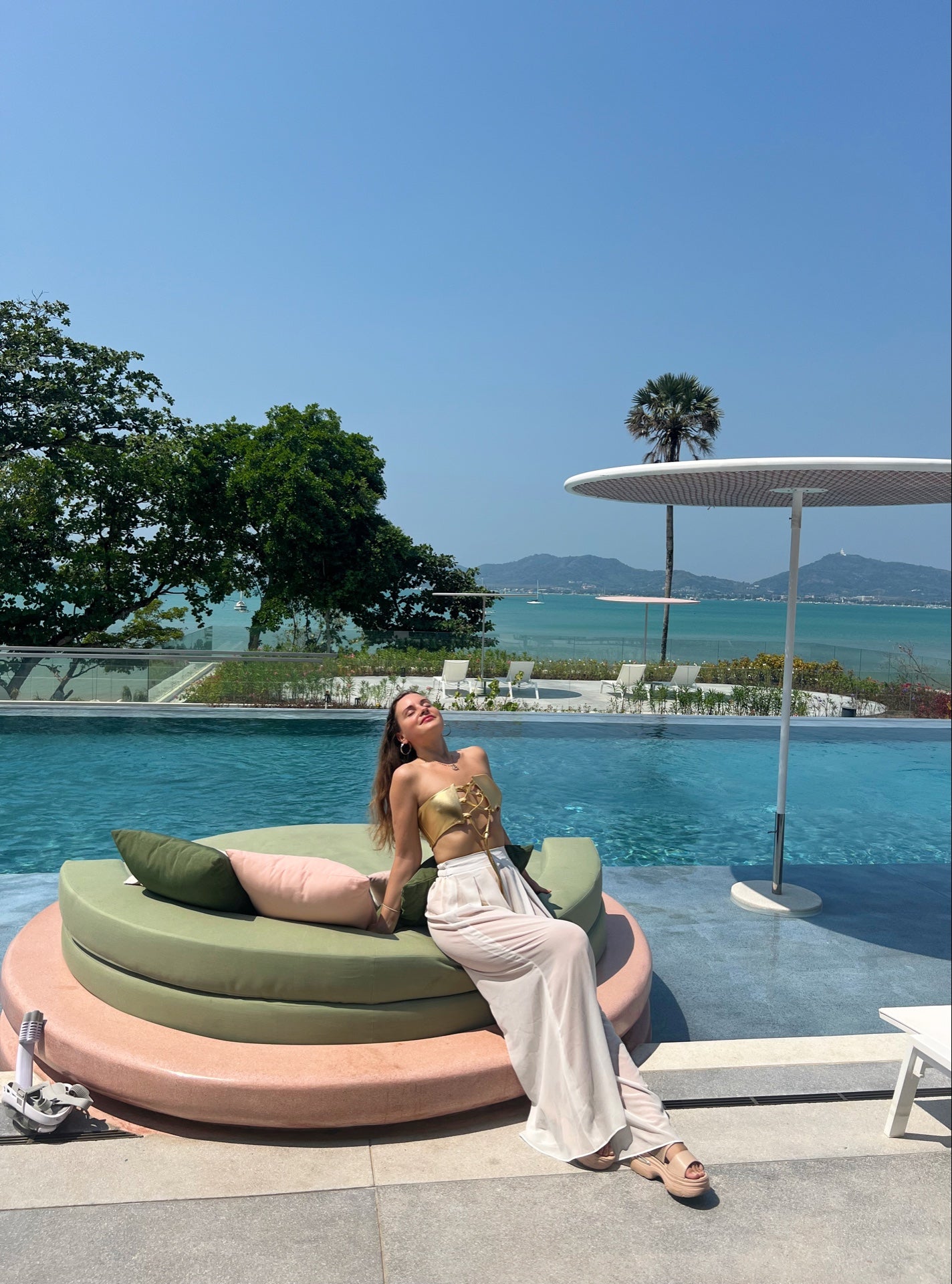 BHUSANAKAN SWIMWEAR กางเกงขายาวผ้าชีฟองสุดพริ้ว สำหรับใส่คลุมชุดว่ายน้ำหรือบิกินี่ Pants Cover Up