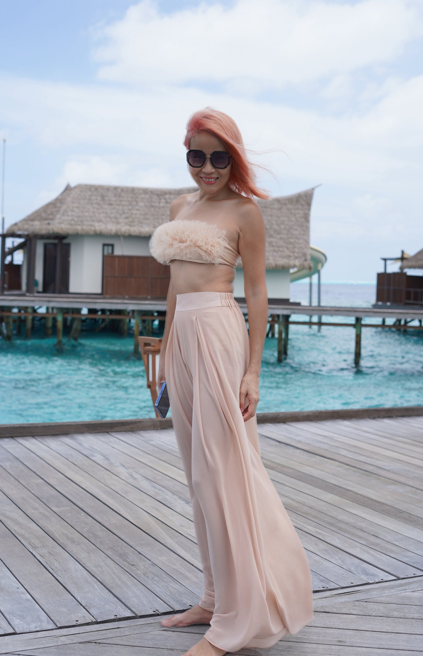 BHUSANAKAN SWIMWEAR กางเกงขายาวผ้าชีฟองสุดพริ้ว สำหรับใส่คลุมชุดว่ายน้ำหรือบิกินี่ Pants Cover Up