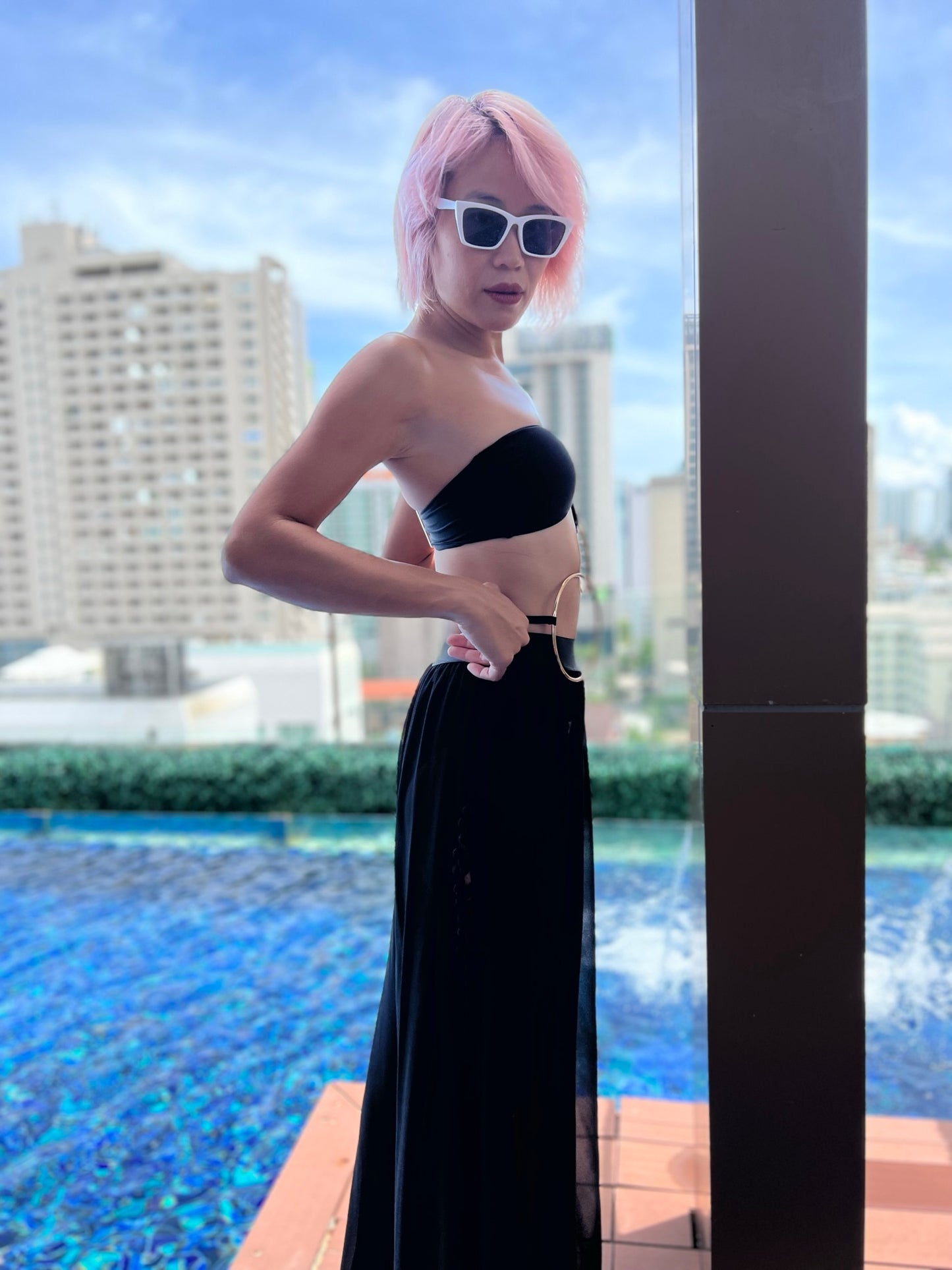 BHUSANAKAN SWIMWEAR กางเกงขายาวผ้าชีฟองสุดพริ้ว สำหรับใส่คลุมชุดว่ายน้ำหรือบิกินี่ Pants Cover Up
