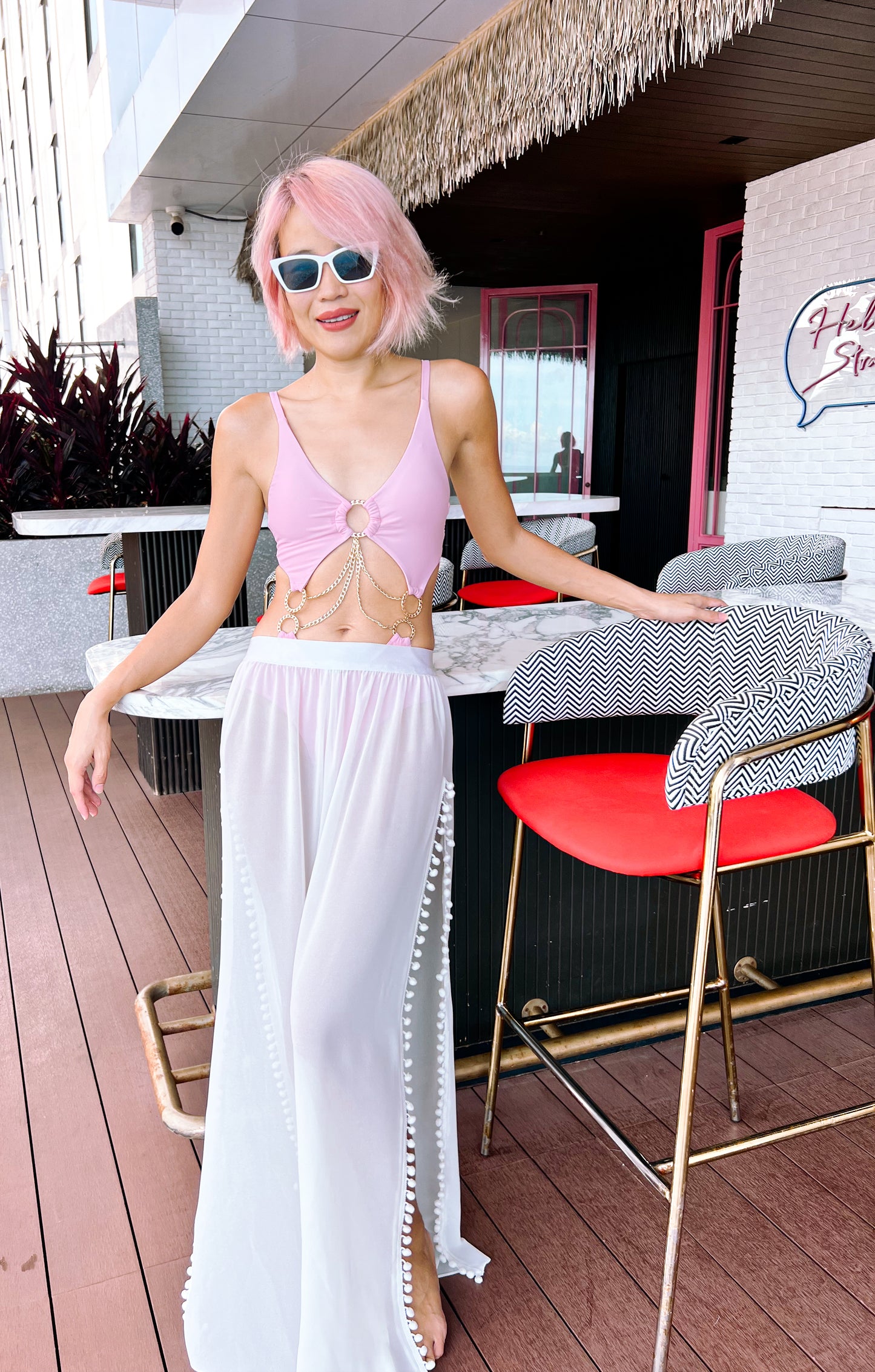 BHUSANAKAN SWIMWEAR กางเกงขายาวผ้าชีฟองสุดพริ้ว สำหรับใส่คลุมชุดว่ายน้ำหรือบิกินี่ Pants Cover Up