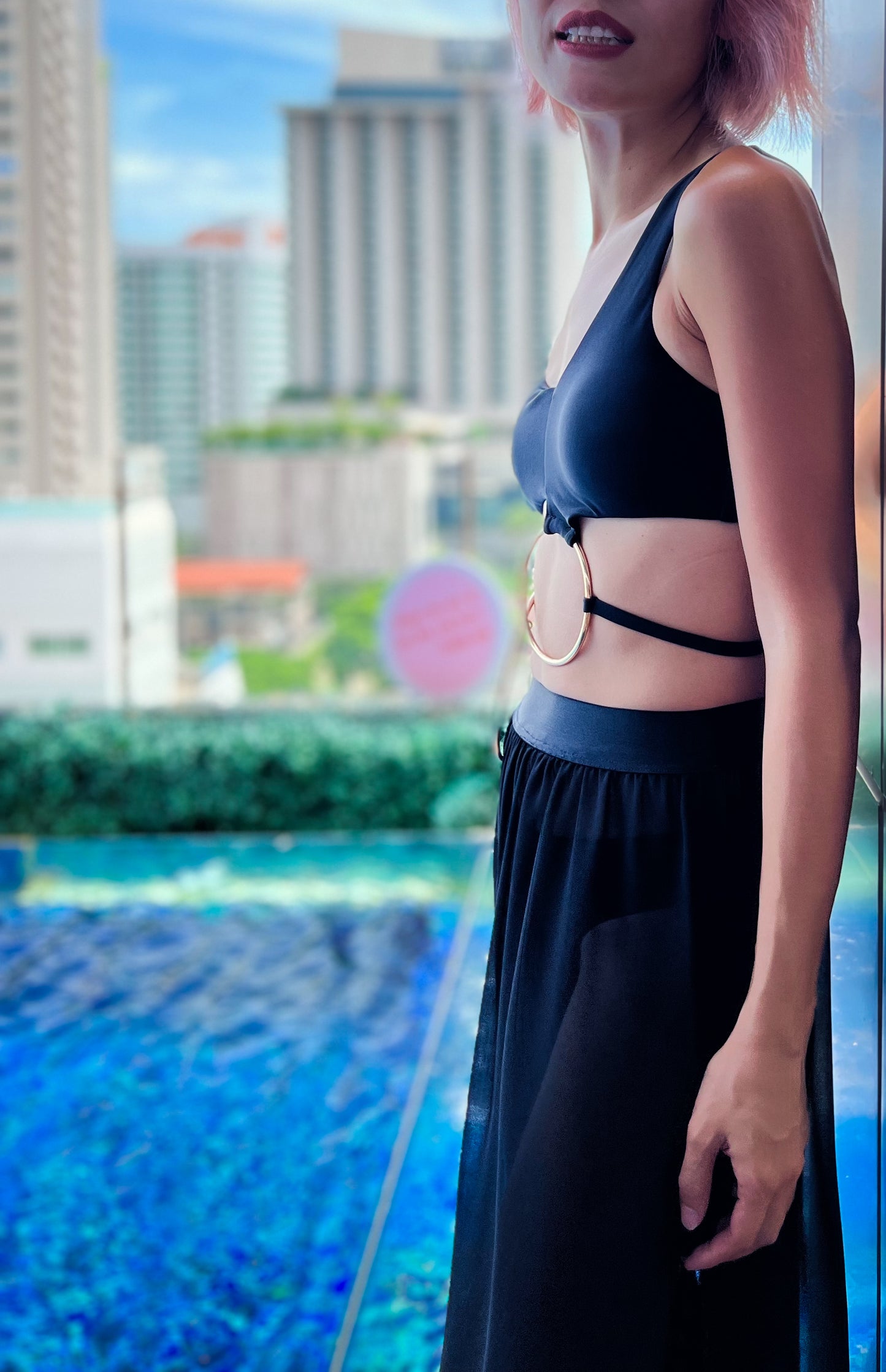 BHUSANAKAN SWIMWEAR กางเกงขายาวผ้าชีฟองสุดพริ้ว สำหรับใส่คลุมชุดว่ายน้ำหรือบิกินี่ Pants Cover Up
