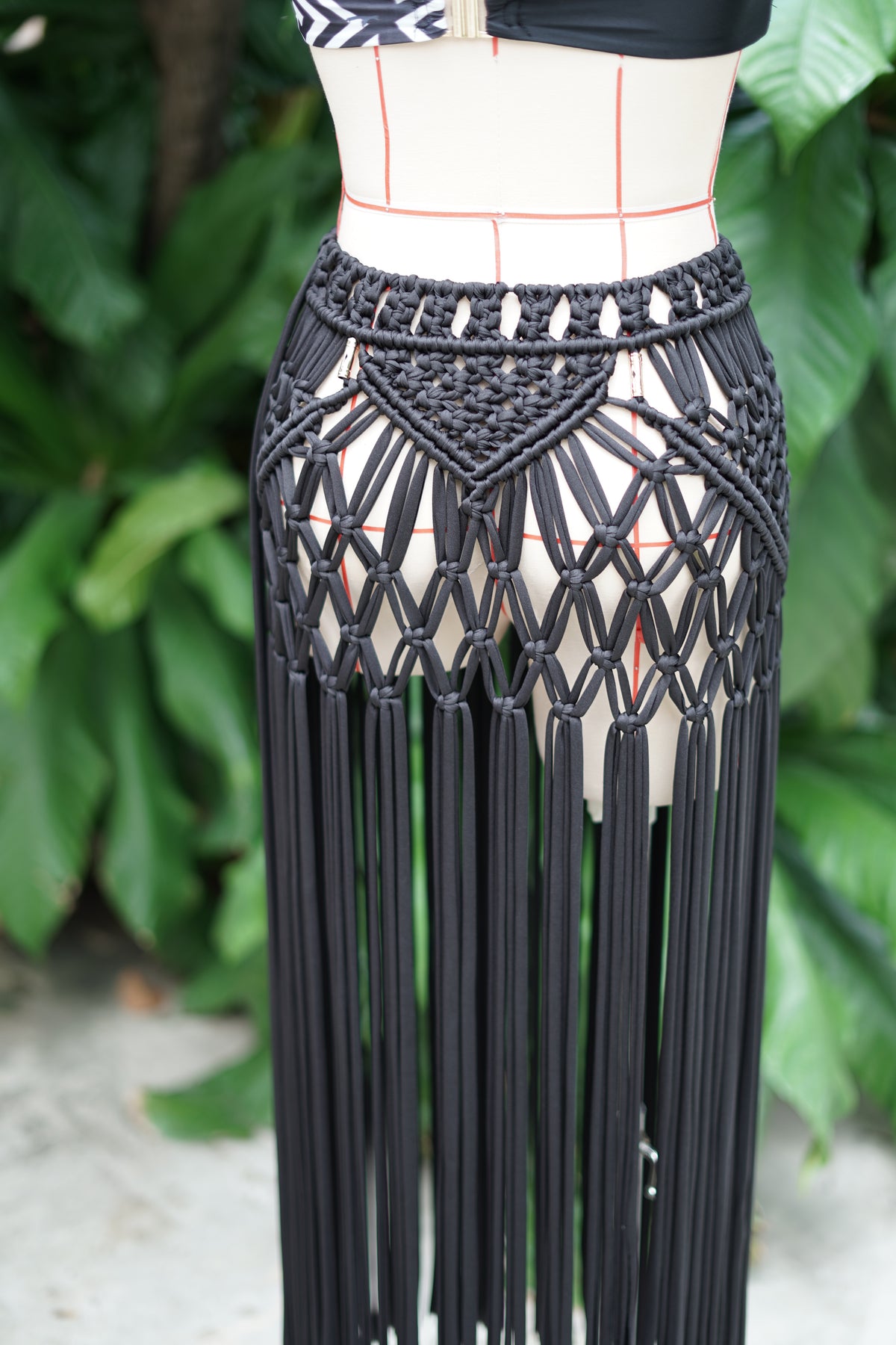 BHUSANAKAN SWIMWEAR Macrame Collection T-Shirt Yarn Macrame Skirt กระโปรงถักพรีเมียมสั่งทำตามไซซ์ สัมผัสนุ่มทิ้งตัวสวย สไตล์ Boho-Luxury