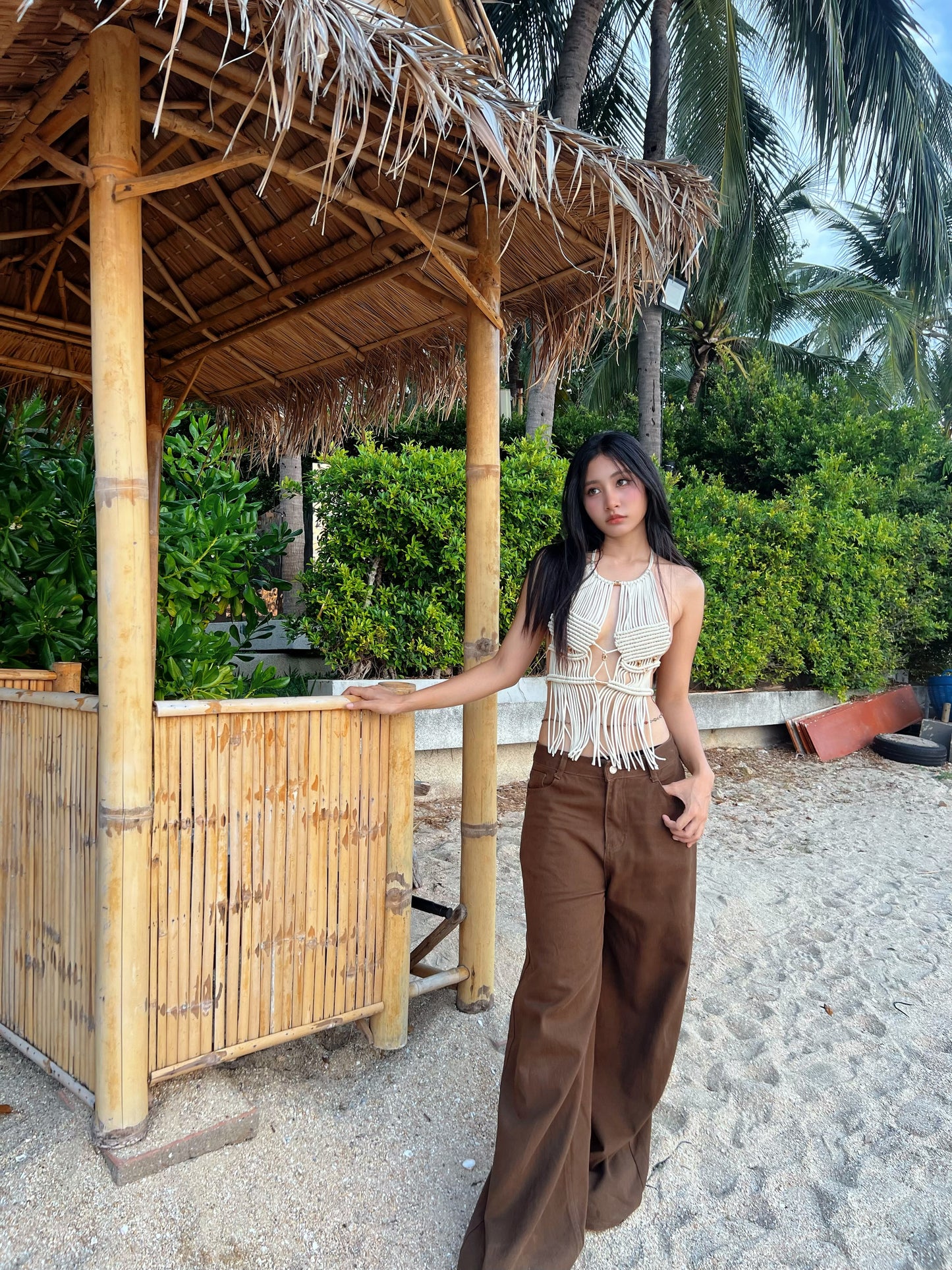บิกินี่งานแฮนด์เมด BHUSANAKAN SWIMWEAR Macrame Collection รุ่น "Worrior" ถักด้วยเชือกโพลีเอสเตอร์ เลือกสีเชือกได้ค่ะ