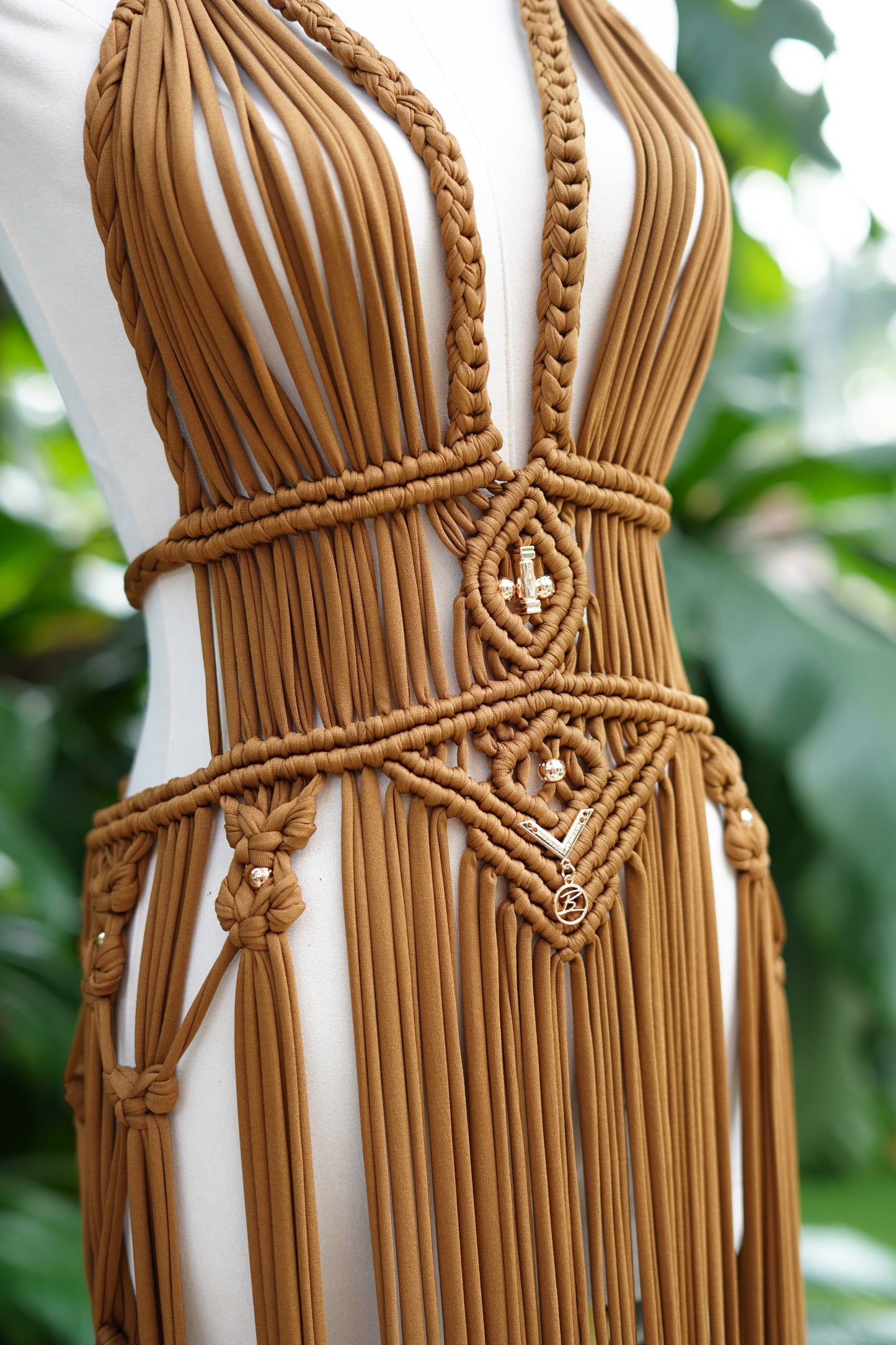 BHUSANAKAN SWIMWEAR Macrame Collection T-Shirt Yarn Macrame Dress ชุดเดรสถักพรีเมียมสั่งทำตามไซซ์ สัมผัสนุ่มทิ้งตัวสวย สไตล์ Boho-Luxury