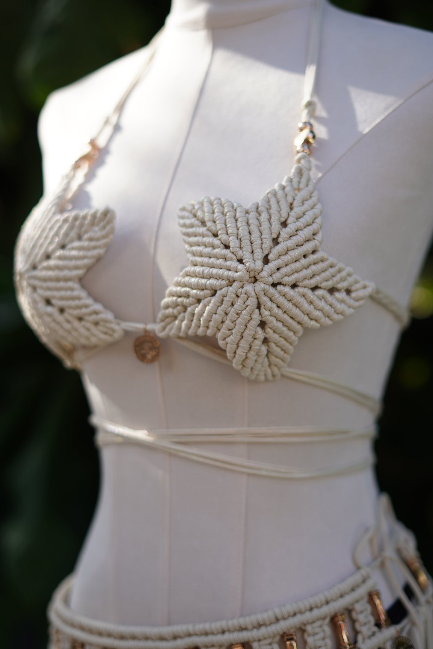 บิกินี่งานแฮนด์เมด BHUSANAKAN SWIMWEAR Macrame Collection รุ่น "Seashell" ถักด้วยเชือกยืด shimmer หรือเชือก T-shirt yarn ลูกค้าเลือกสีเชือกได้ค่ะ
