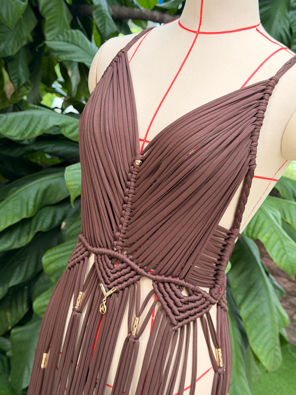 BHUSANAKAN SWIMWEAR Macrame Collection T-Shirt Yarn Macrame Dress ชุดเดรสถักพรีเมียมสั่งทำตามไซซ์ สัมผัสนุ่มทิ้งตัวสวย สไตล์ Boho-Luxury