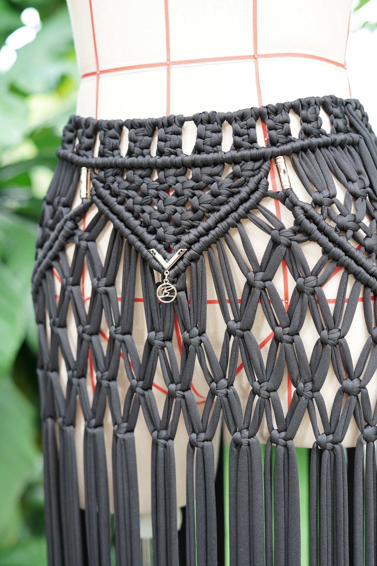 BHUSANAKAN SWIMWEAR Macrame Collection T-Shirt Yarn Macrame Skirt กระโปรงถักพรีเมียมสั่งทำตามไซซ์ สัมผัสนุ่มทิ้งตัวสวย สไตล์ Boho-Luxury