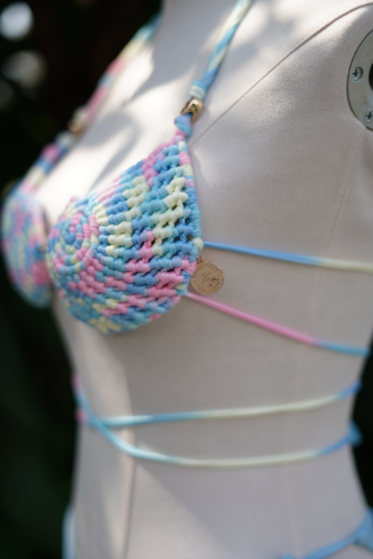 บิกินี่งานแฮนด์เมด BHUSANAKAN SWIMWEAR Macrame Collection รุ่น "Seashell" ถักด้วยเชือกยืด shimmer หรือเชือก T-shirt yarn ลูกค้าเลือกสีเชือกได้ค่ะ