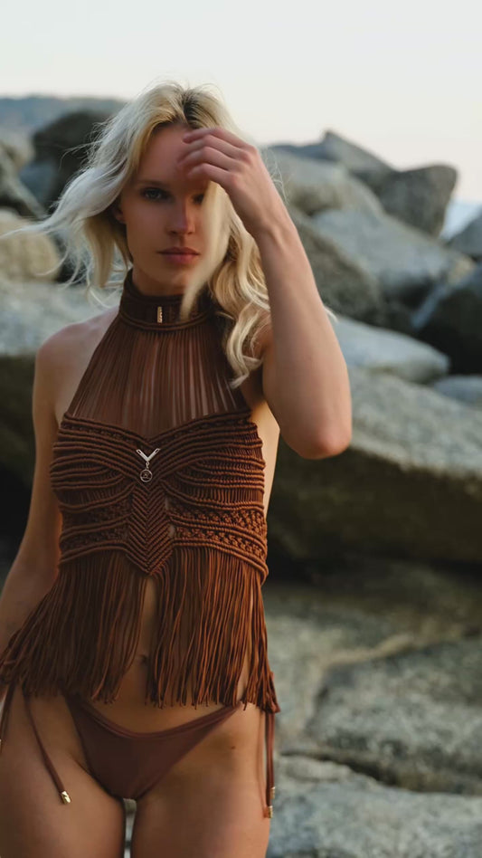 บิกินี่งานแฮนด์เมด BHUSANAKAN SWIMWEAR Macrame Collection รุ่น "Vela" ถักด้วยเชือกโพลีเอสเตอร์ 3mm เลือกสีเชือกได้ค่ะ
