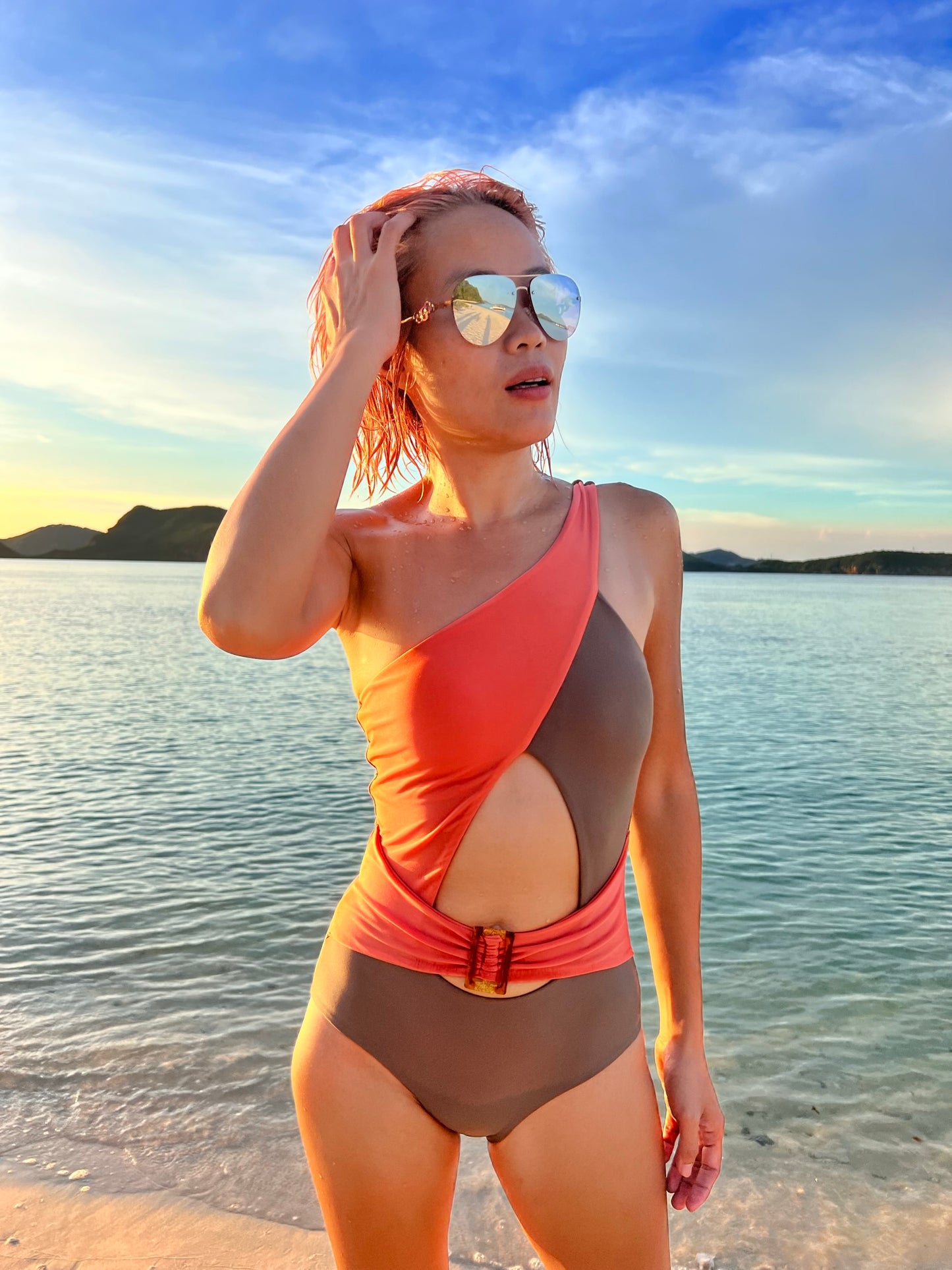 "House Finch" One-Piece Swimsuit